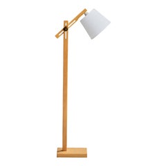 Ateljé Lyktan, lampadaire, Oak, laiton, tissu, Suède, années 1970