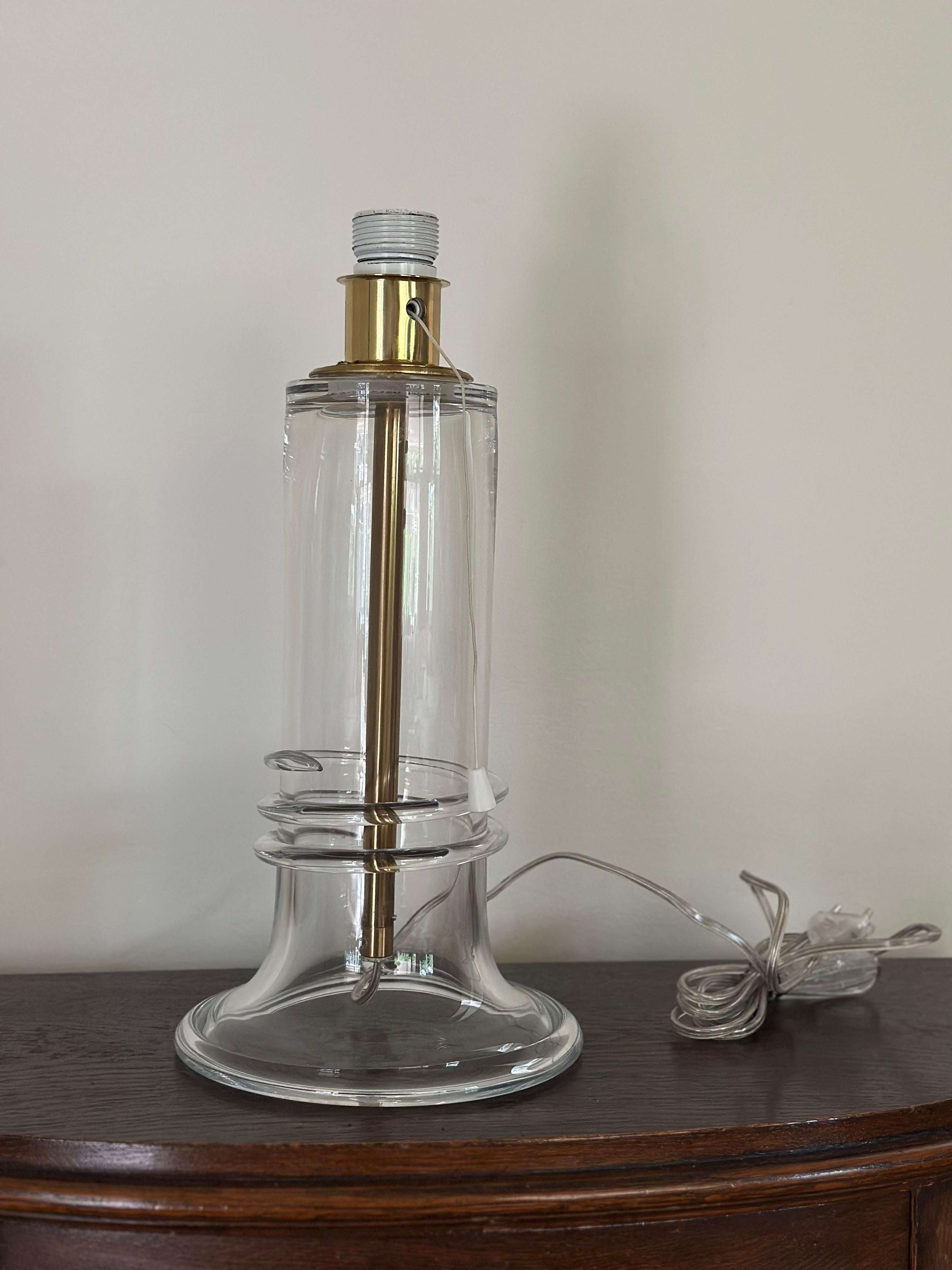 Swedish Atelje Lyktan Large Glass Table Lamp by Hanne Dreutler. 1980s. For Sale