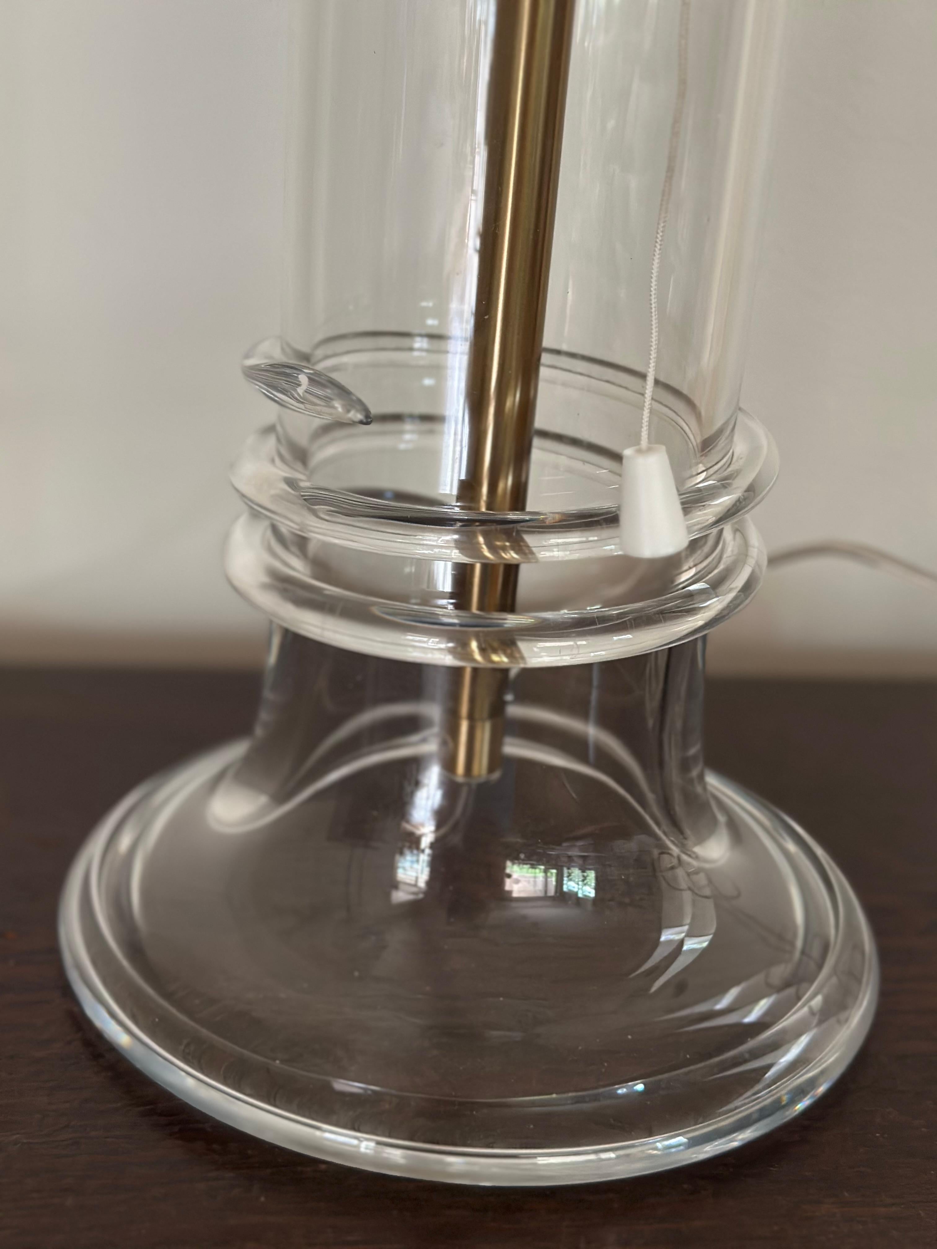 Late 20th Century Atelje Lyktan Large Glass Table Lamp by Hanne Dreutler. 1980s. For Sale