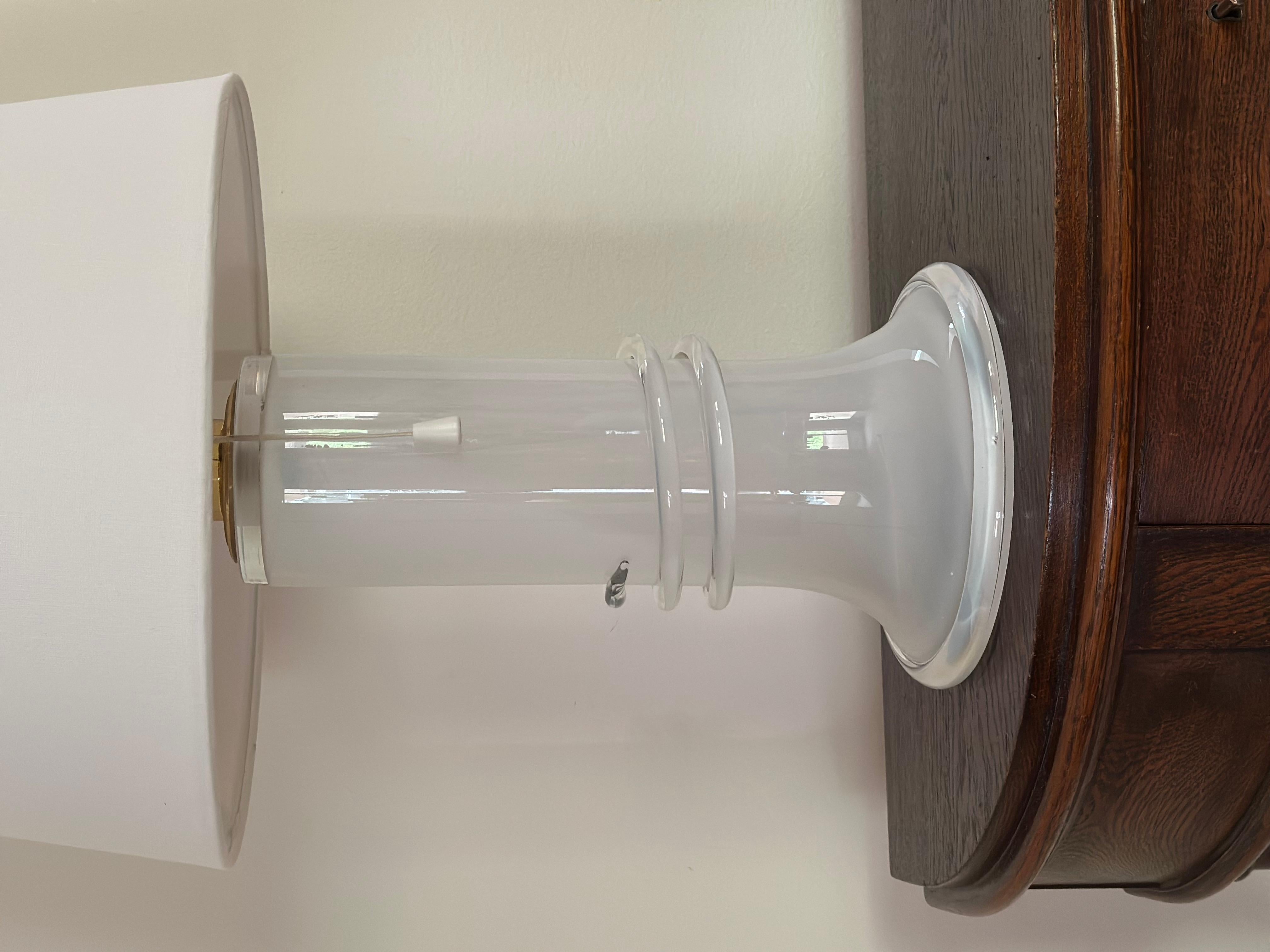 Atelje Lyktan Large Glass Table Lamp by Hanne Dreutler. 1980s. For Sale 1