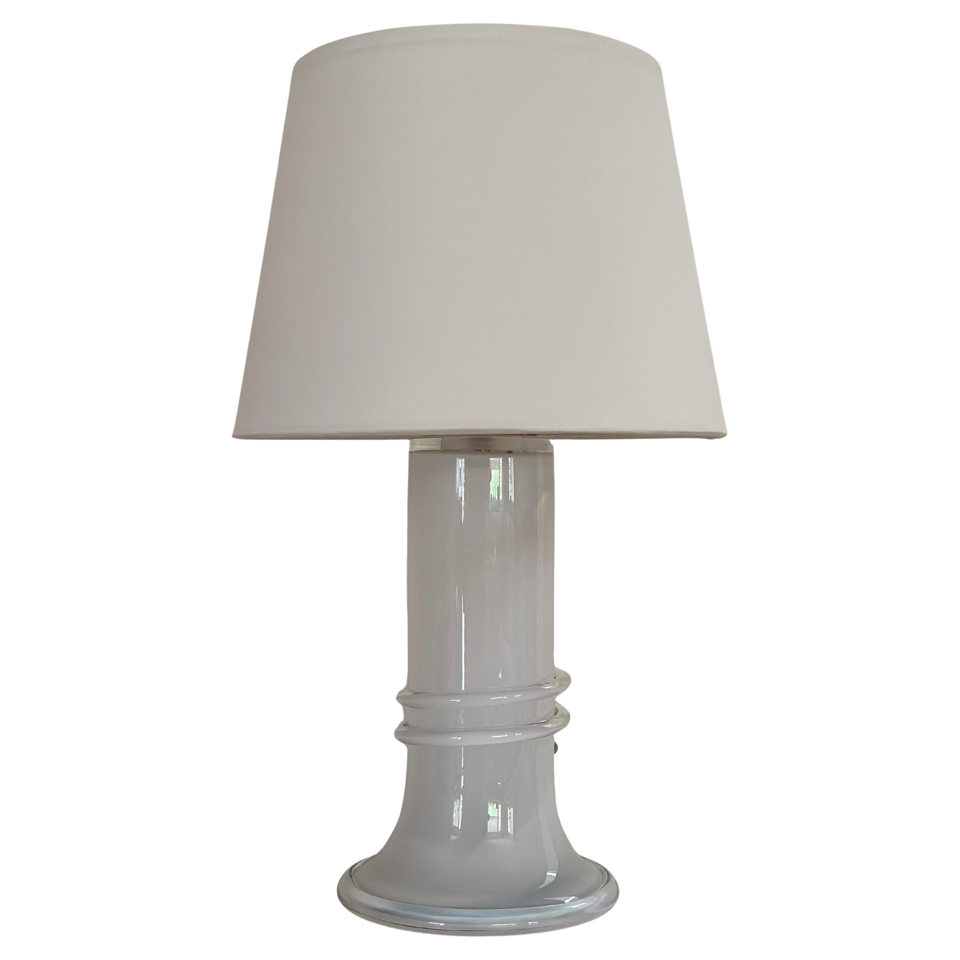 Atelje Lyktan Large Glass Table Lamp by Hanne Dreutler. 1980s. For Sale