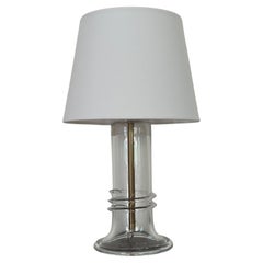 Atelje Lyktan Large Glass Table Lamp by Hanne Dreutler. 1980s.