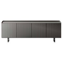 Aterea Sideboard aus Glas und Keramik/Marmor, hergestellt in Italien