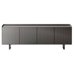 Aterea Sideboard aus Glas und Keramik/Marmor, hergestellt in Italien 