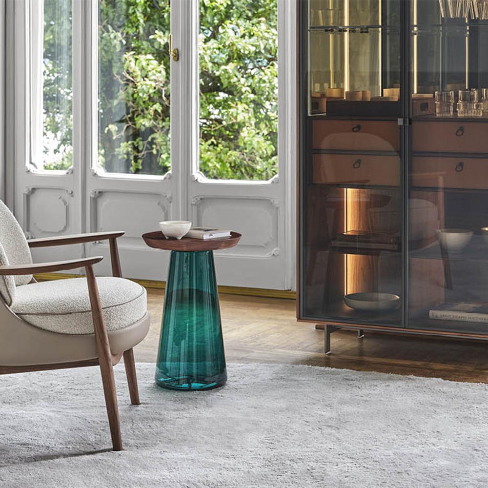 Glass Aterma High Side Table For Sale