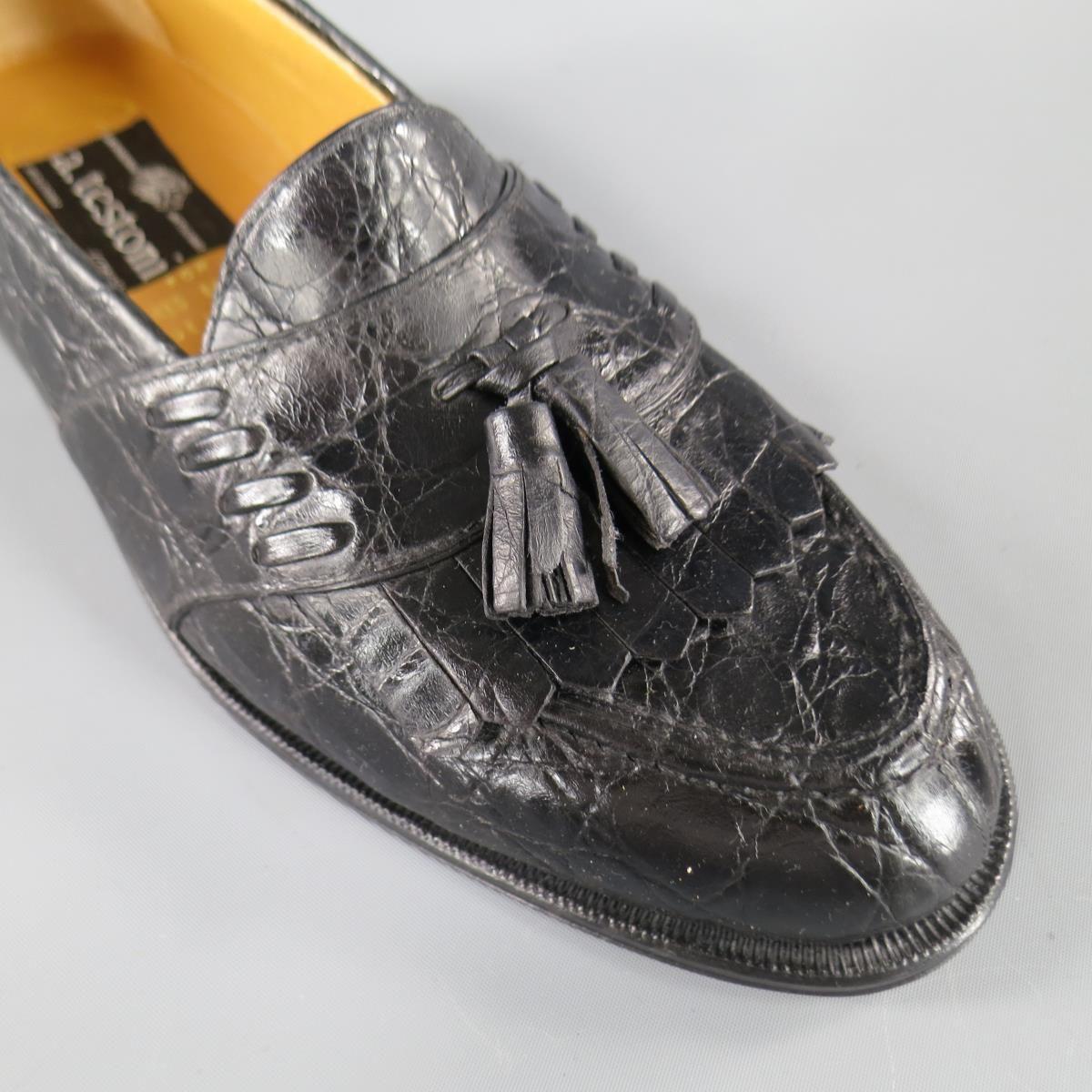 a testoni crocodile shoes