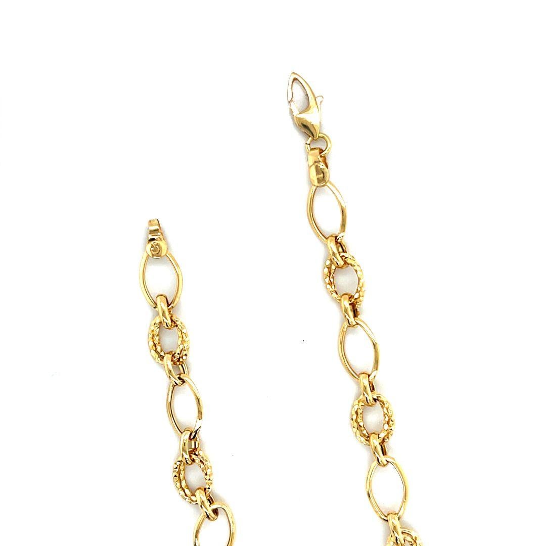 Femenino o masculino Pulsera de eslabones Athena de oro de 18 quilates en venta