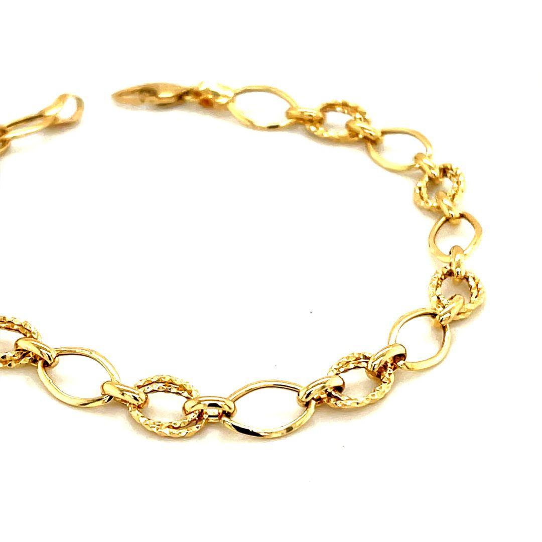 Pulsera de eslabones Athena de oro de 18 quilates en venta 1