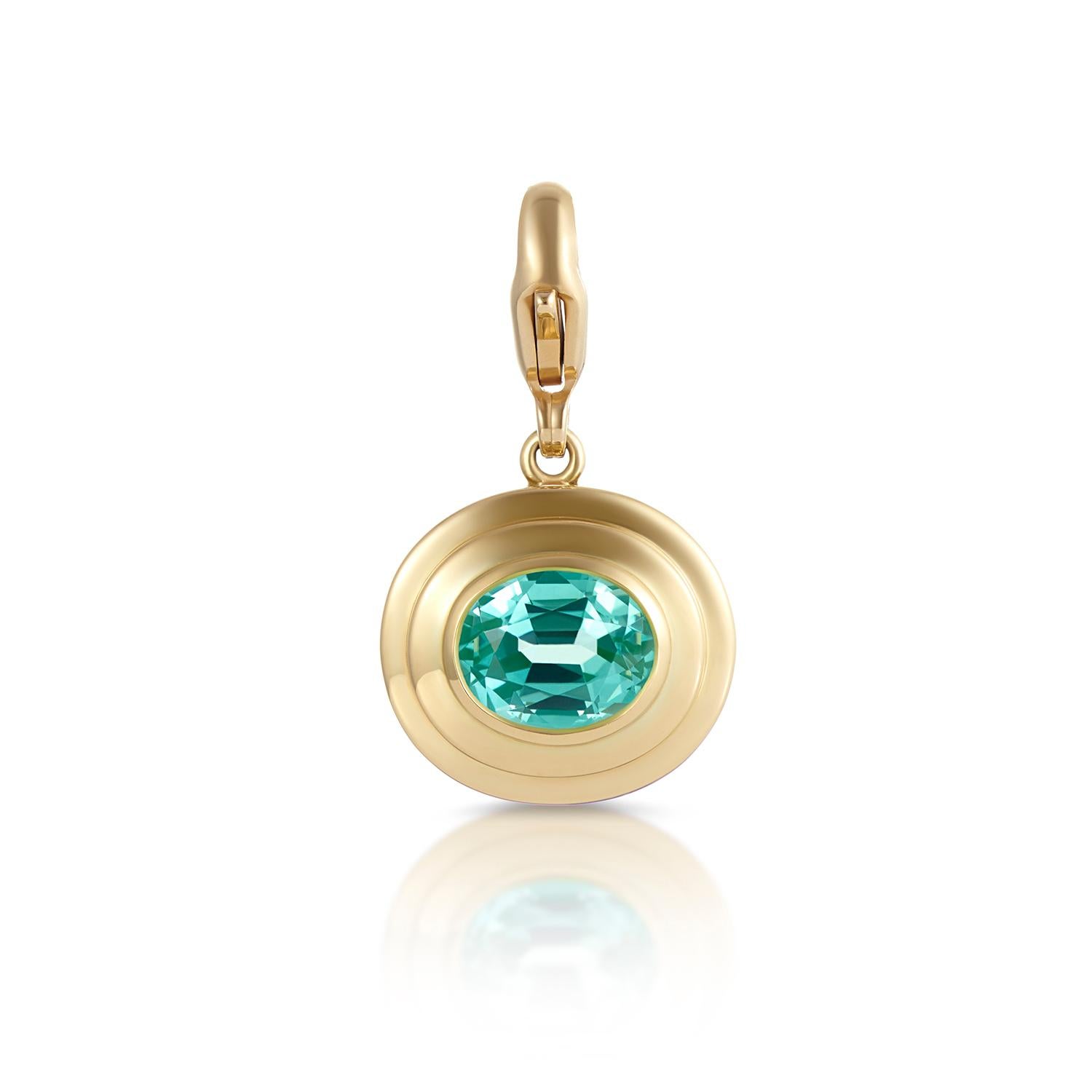 18k Yellow Gold
Lagoon Blue 2.93cts Paraiba Tourmaline 

From the Athena collection, this bold and beautiful necklace takes its inspiration from the sweeping lines of classical Greek architecture.

It is handcrafted in 18k yellow gold and set with