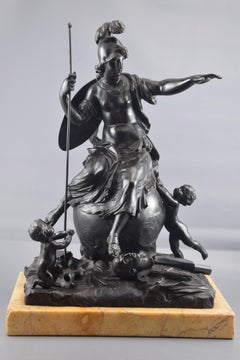 Athena and the Arts, Bronze, Marble, Signed 'Claudel' and Dated '1888'