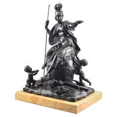 Athena and the Arts, Bronze, Marble, Signed 'Claudel' and Dated '1888'