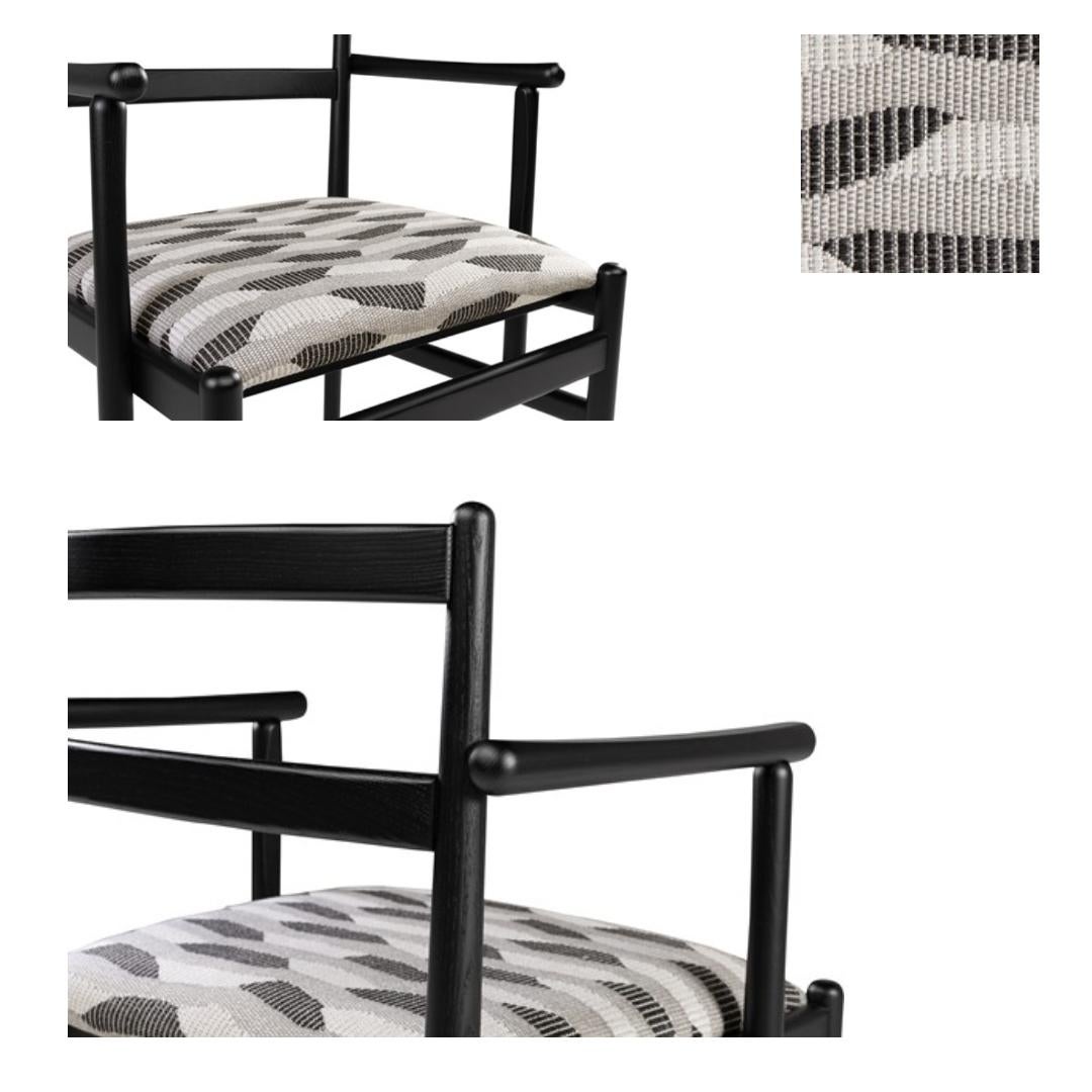 XXIe siècle et contemporain Fauteuil Athena en Beeche noir (Lot de deux) en vente