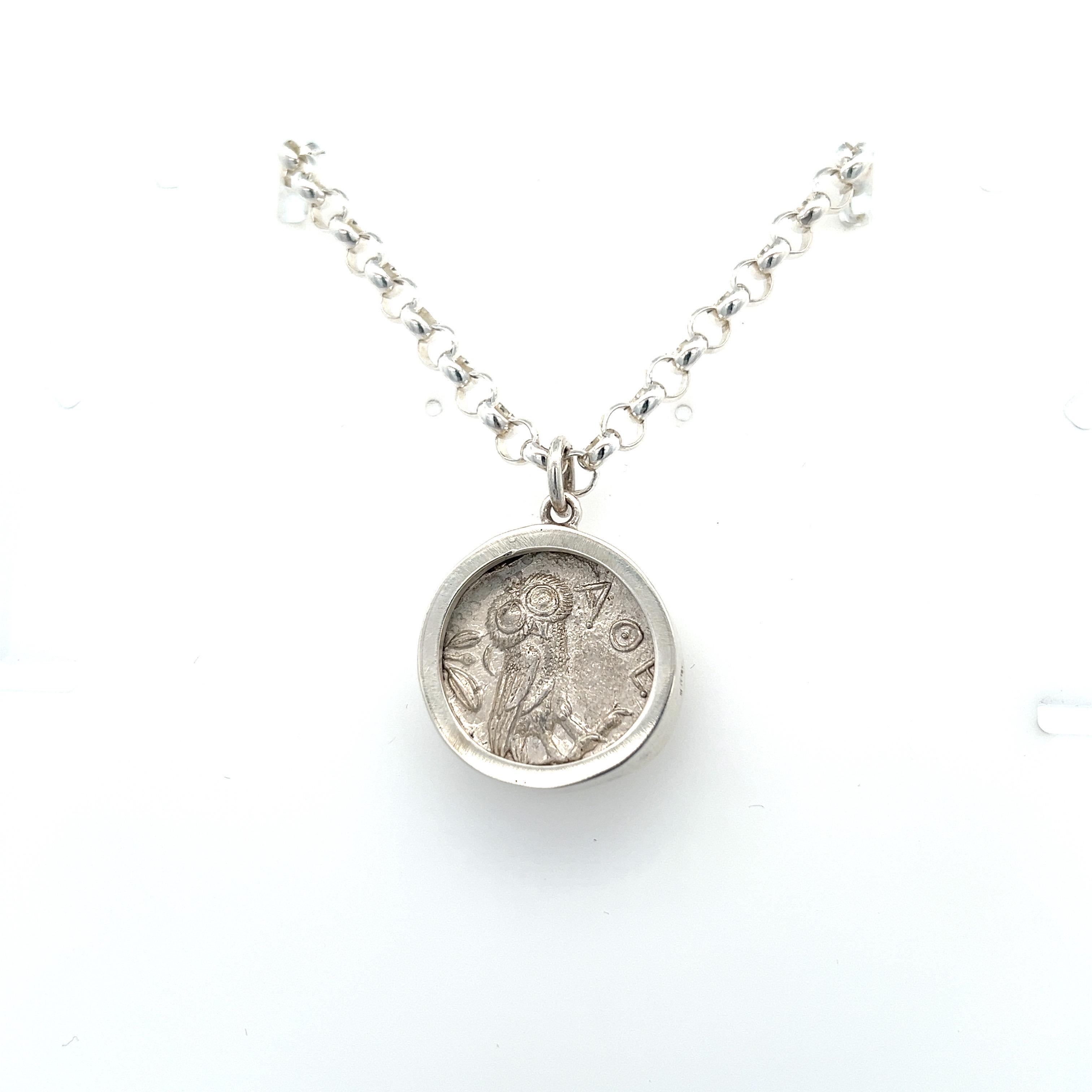 athena coin necklace