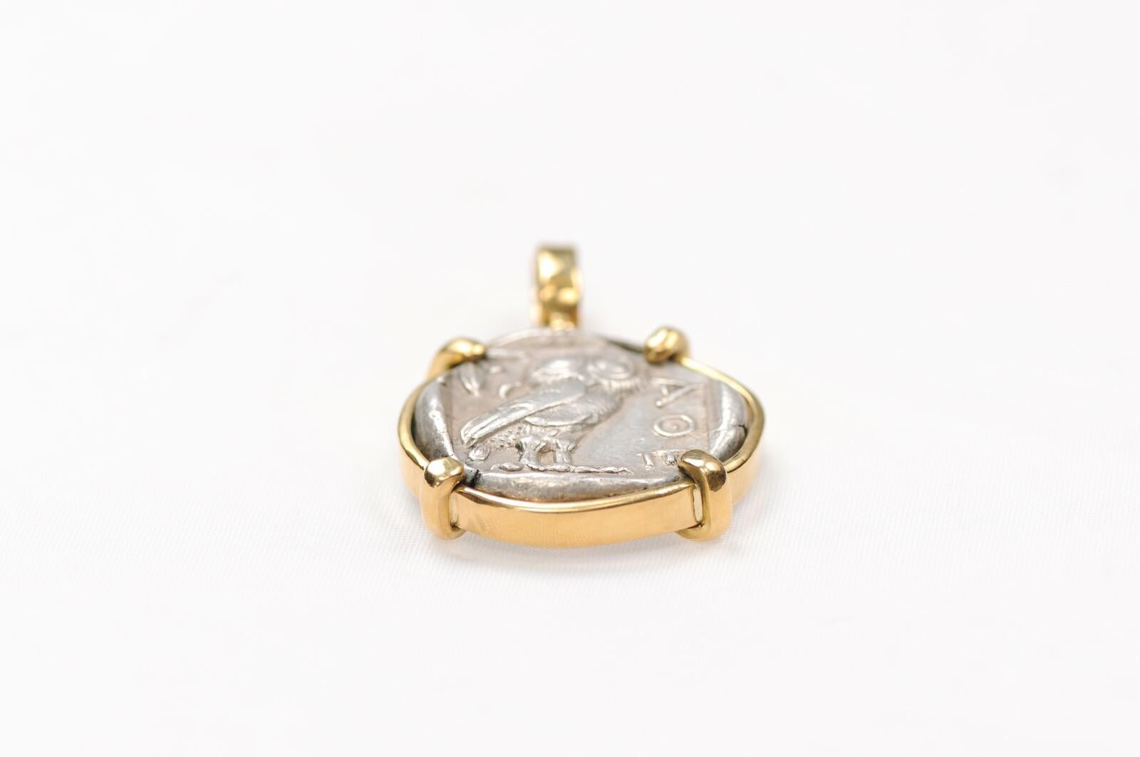 Tetradracma di Atena e Gufo con oro 18 ct. in vendita 5