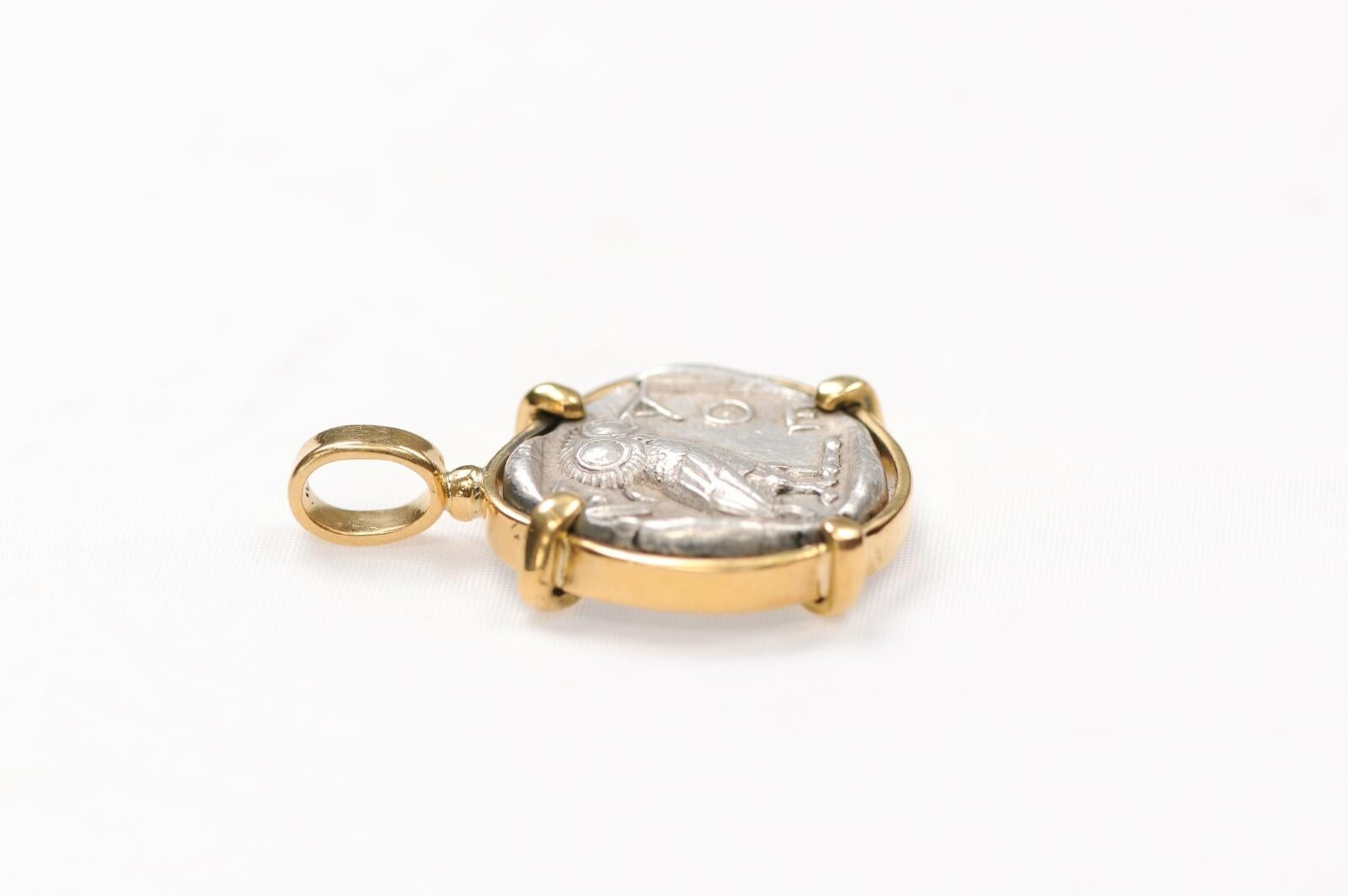 Tetradracma di Atena e Gufo con oro 18 ct. in vendita 6