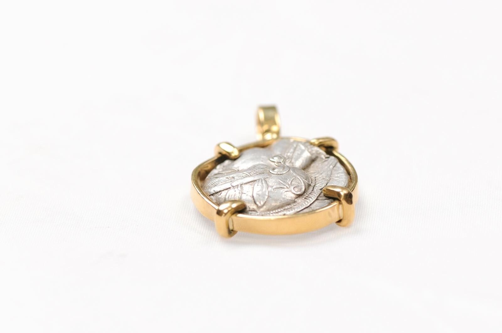 Tetradracma di Atena e Gufo con oro 18 ct. in vendita 3