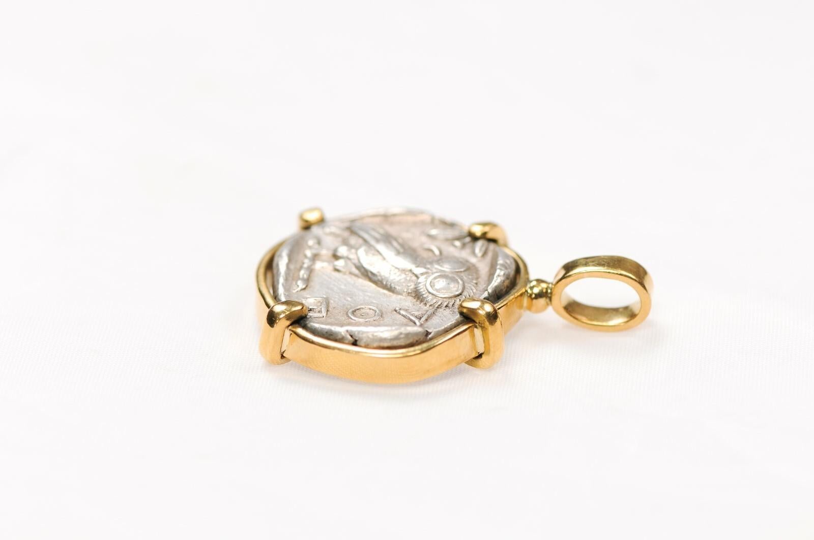 Tetradracma di Atena e Gufo con oro 18 ct. in vendita 4