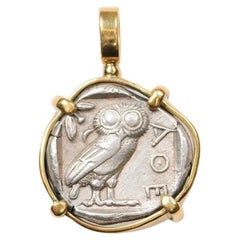 Athena & Owl Tetradrachm with 18k gold