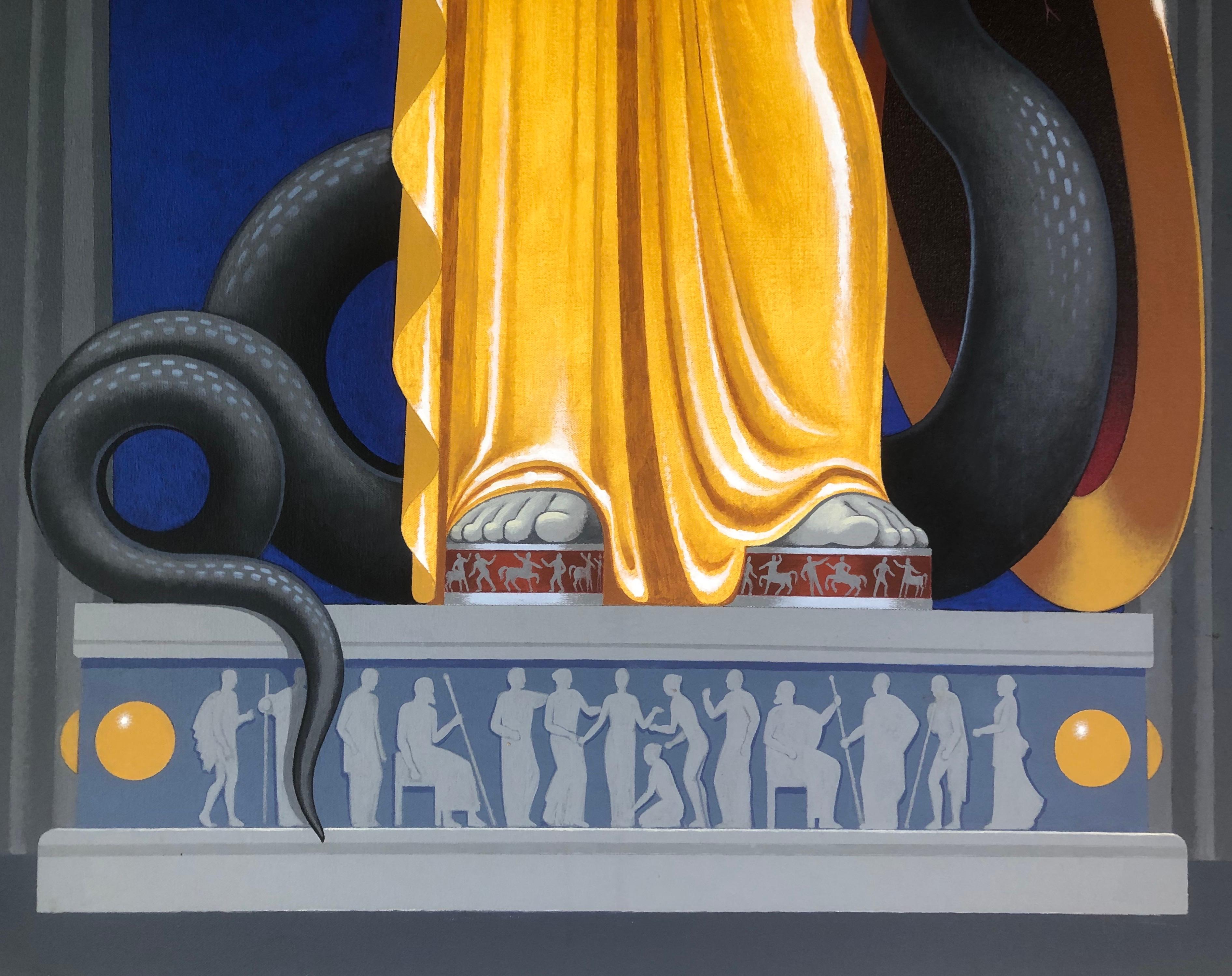 Spazzolato Athena Parthenos.  Quadro originale di Lynn Curlee in vendita