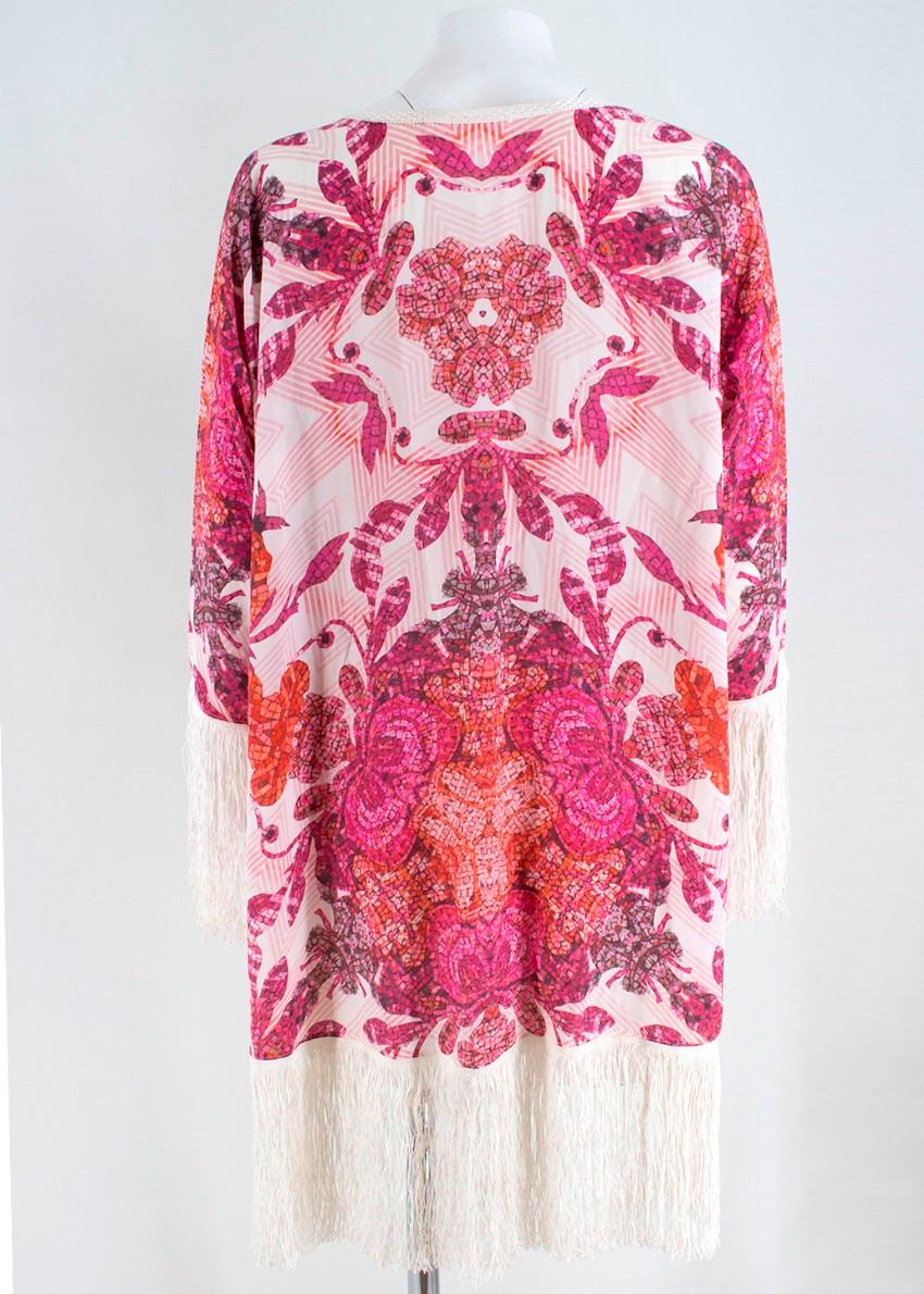 Athena Procopiou Printed Silk Kimono One size In Excellent Condition In London, GB