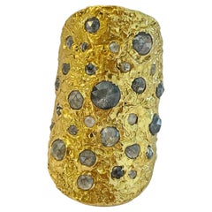 Athena Salt and Pepper Diamond Cocktail Ring in 22k Gold, by Tagili