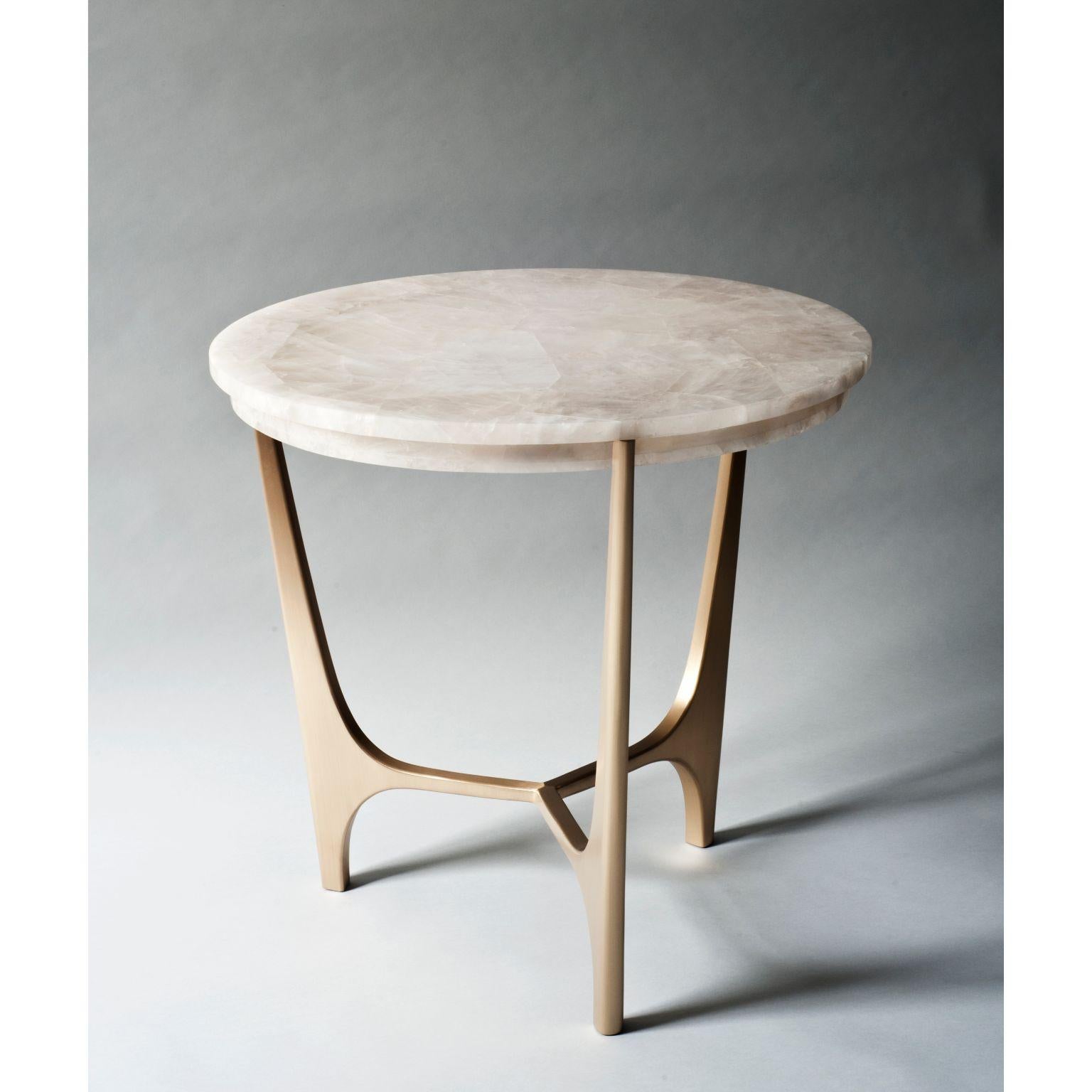 Athena side table by DeMuro Das
Dimensions: 57 x H 55 cm
Materials: Quartz (White) - Polished (Random) tabletop
Solid bronze - satin legs

Dimensions and finishes can be customized.

DeMuro Das is an international design firm and the