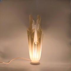 Athena Table Lamp by Georgia Jacob Marble and Resin France 1980s