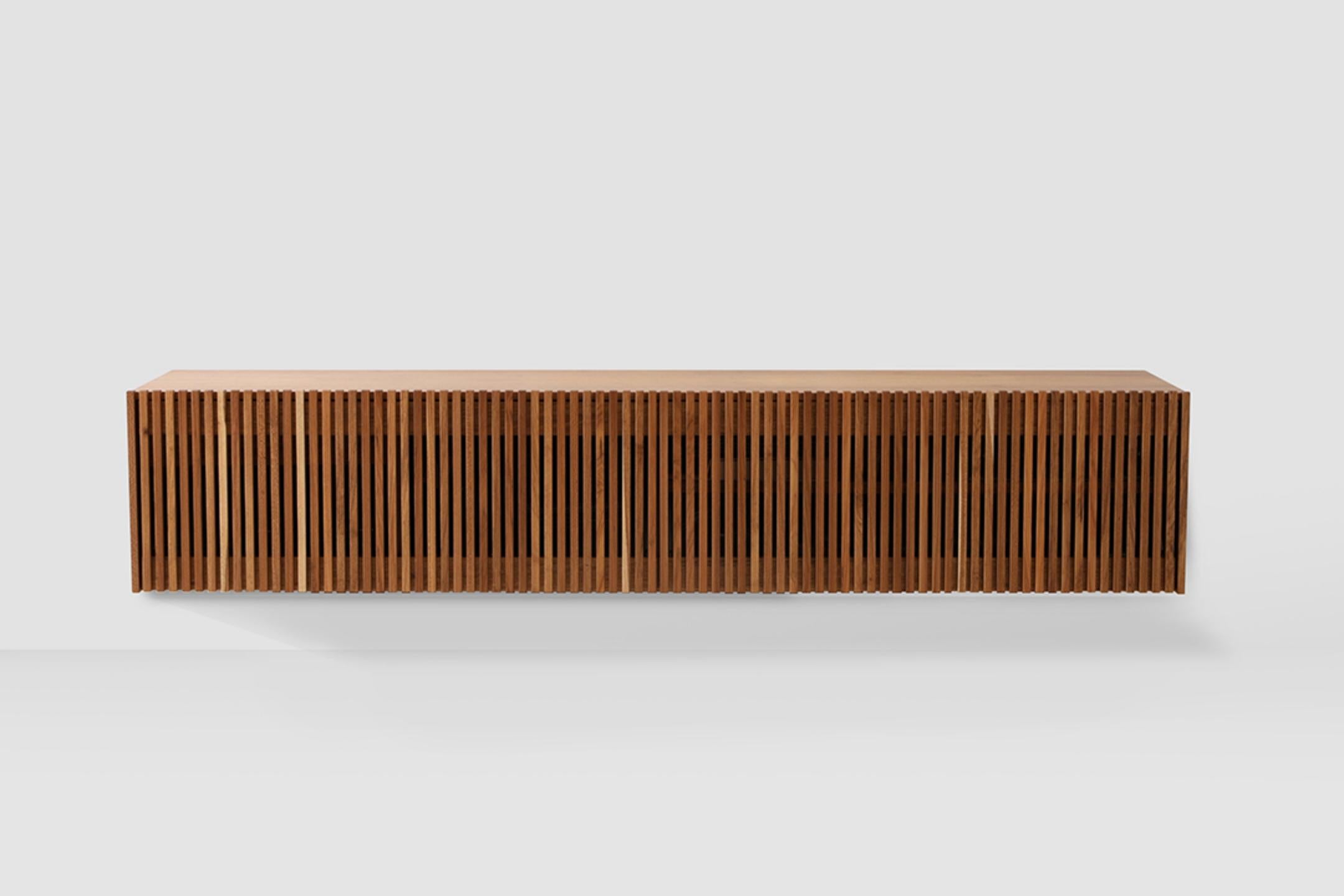 Modern 'Athena' Woodwork Natural Credenza in Woodwork For Sale