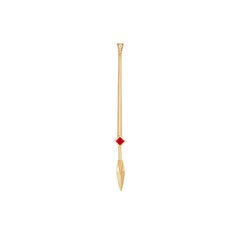 Athena’s Spear Earring, 18-carat yellow gold, ruby and diamonds
