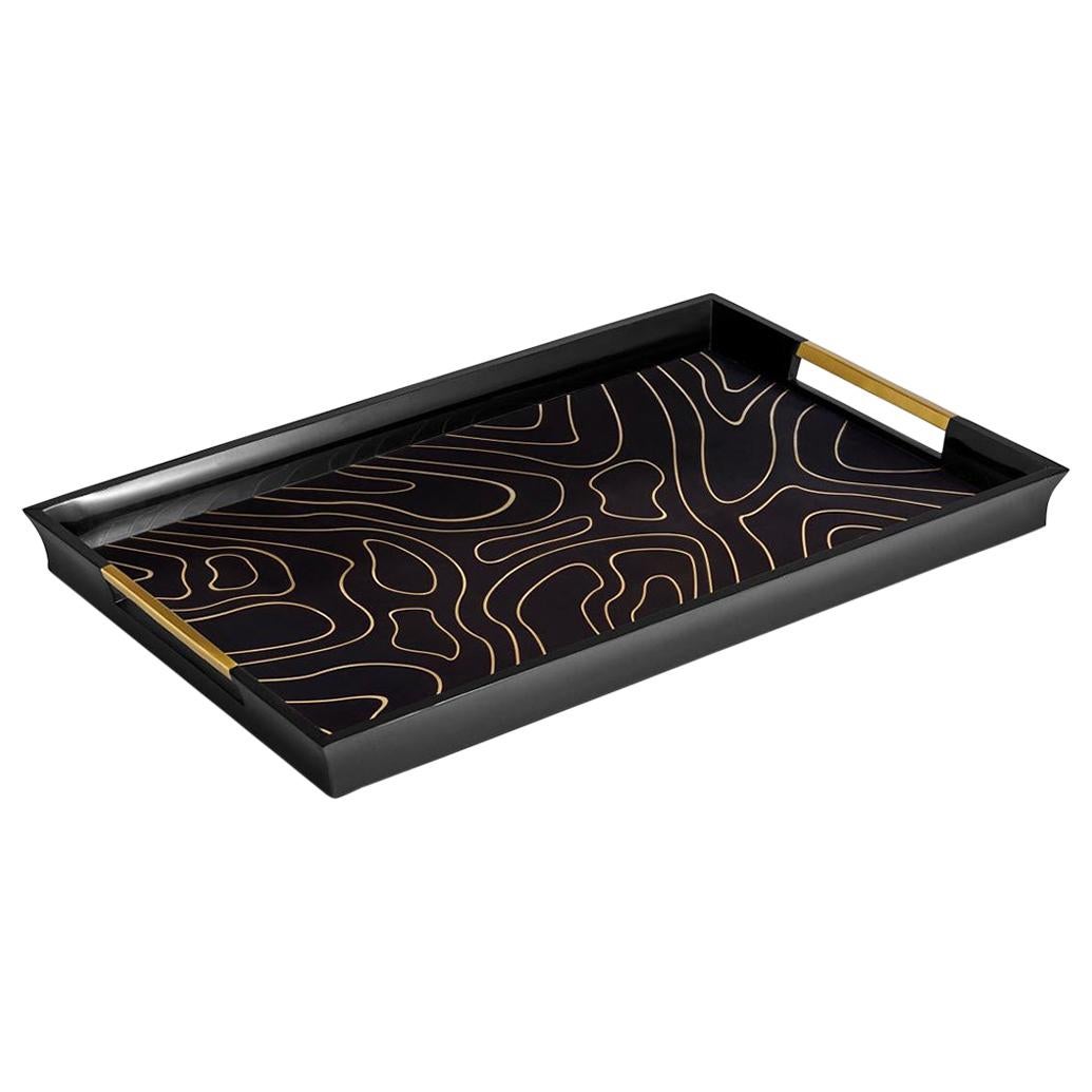 Athenee Tray with Black Resin