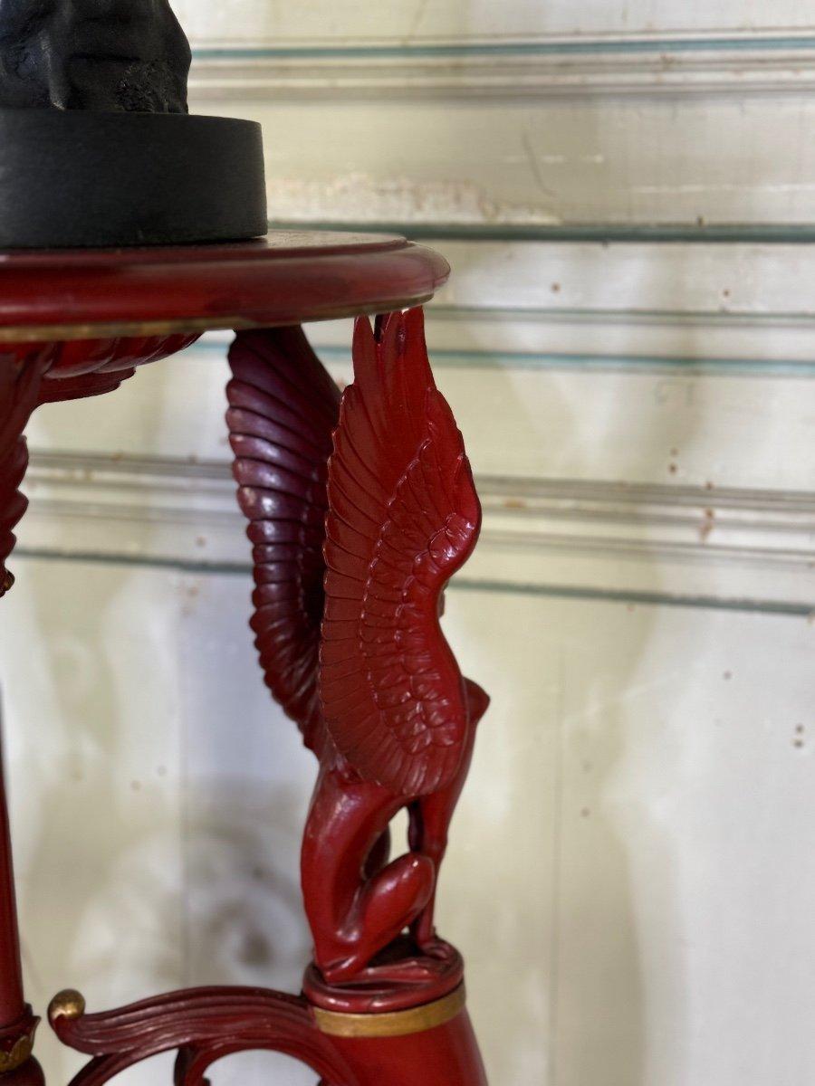XIXe siècle Antiquities Wood Wood, Patina rouge à l'imitation du marbre rouge antique en vente