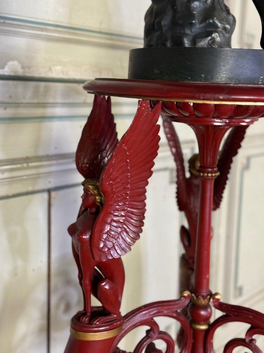 Antiquities Wood Wood, Patina rouge à l'imitation du marbre rouge antique en vente 1