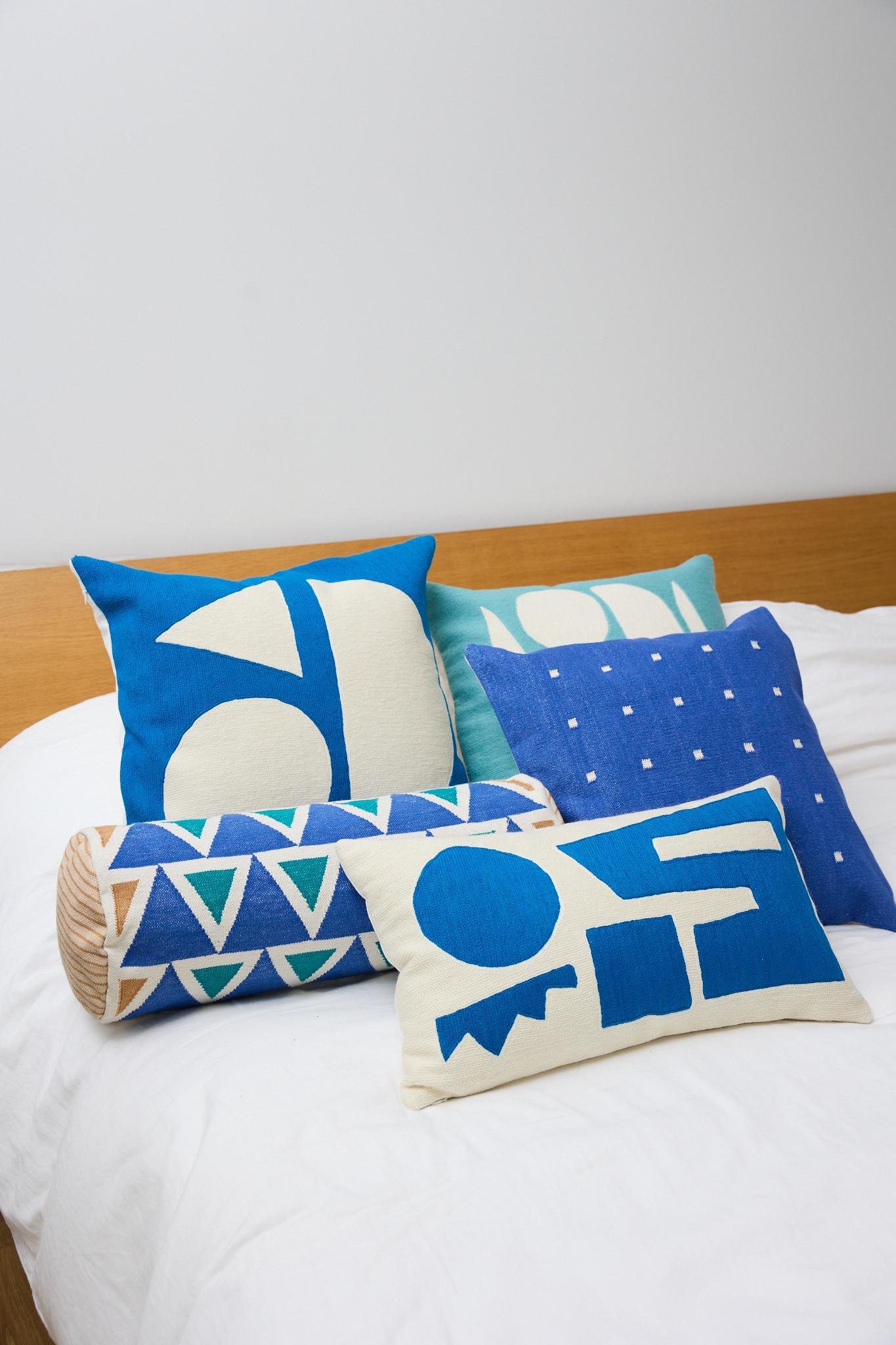 Hand-Woven Athens Circle Pillow For Sale