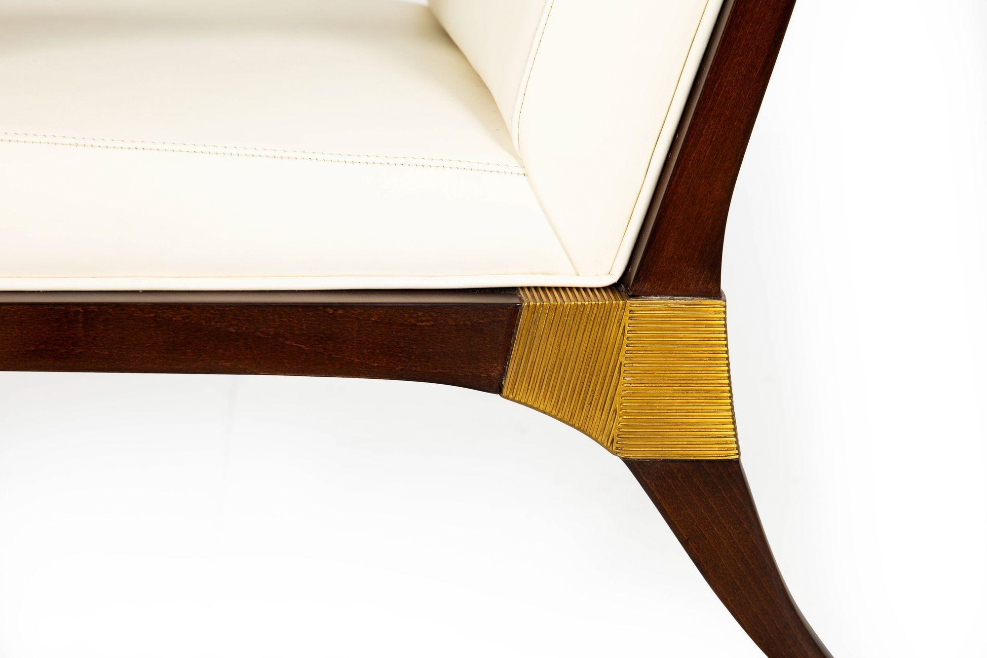 Athens Loungesessel aus Leder von Thomas Pheasant für Baker im Angebot 4