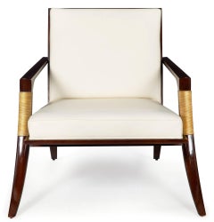 Athens Lounge Chair in Leather by Thomas Pheasant for Baker