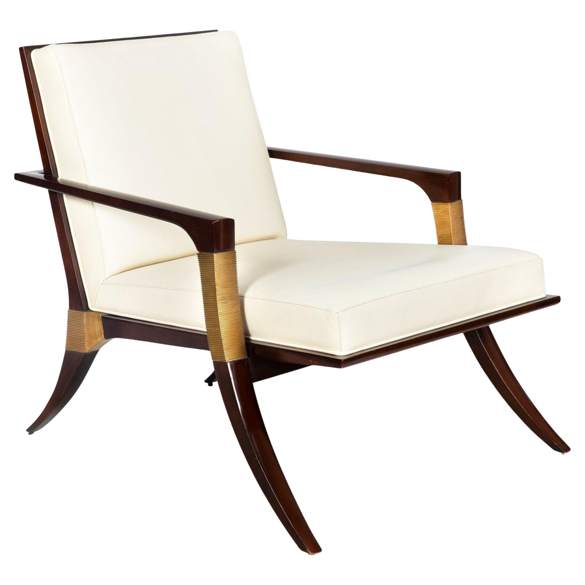 Athens Lounge Chair in Leather by Thomas Pheasant for Baker