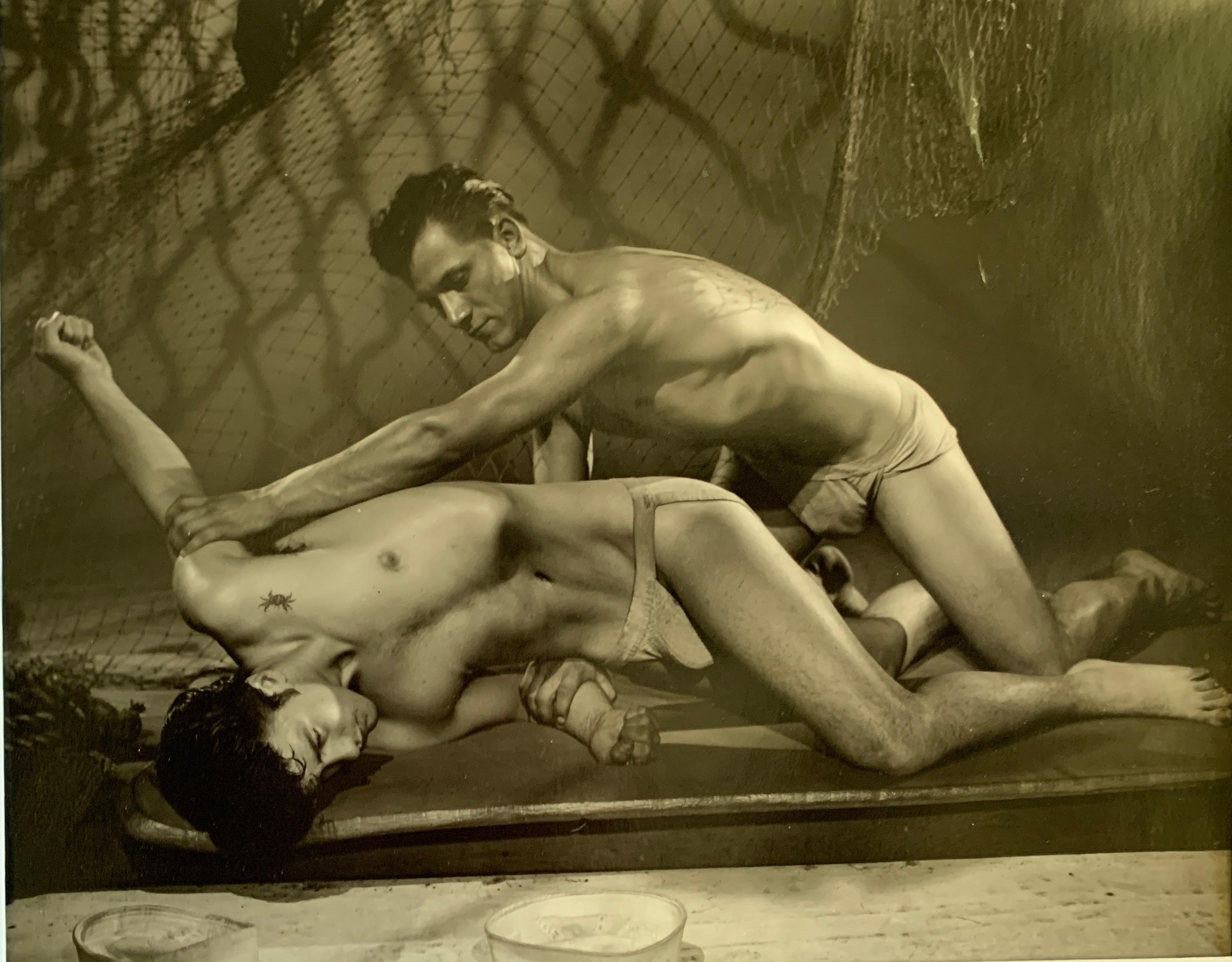 Athletic Model Guild Vintage Original Photo of Wrestlers by Bob Mizer 2