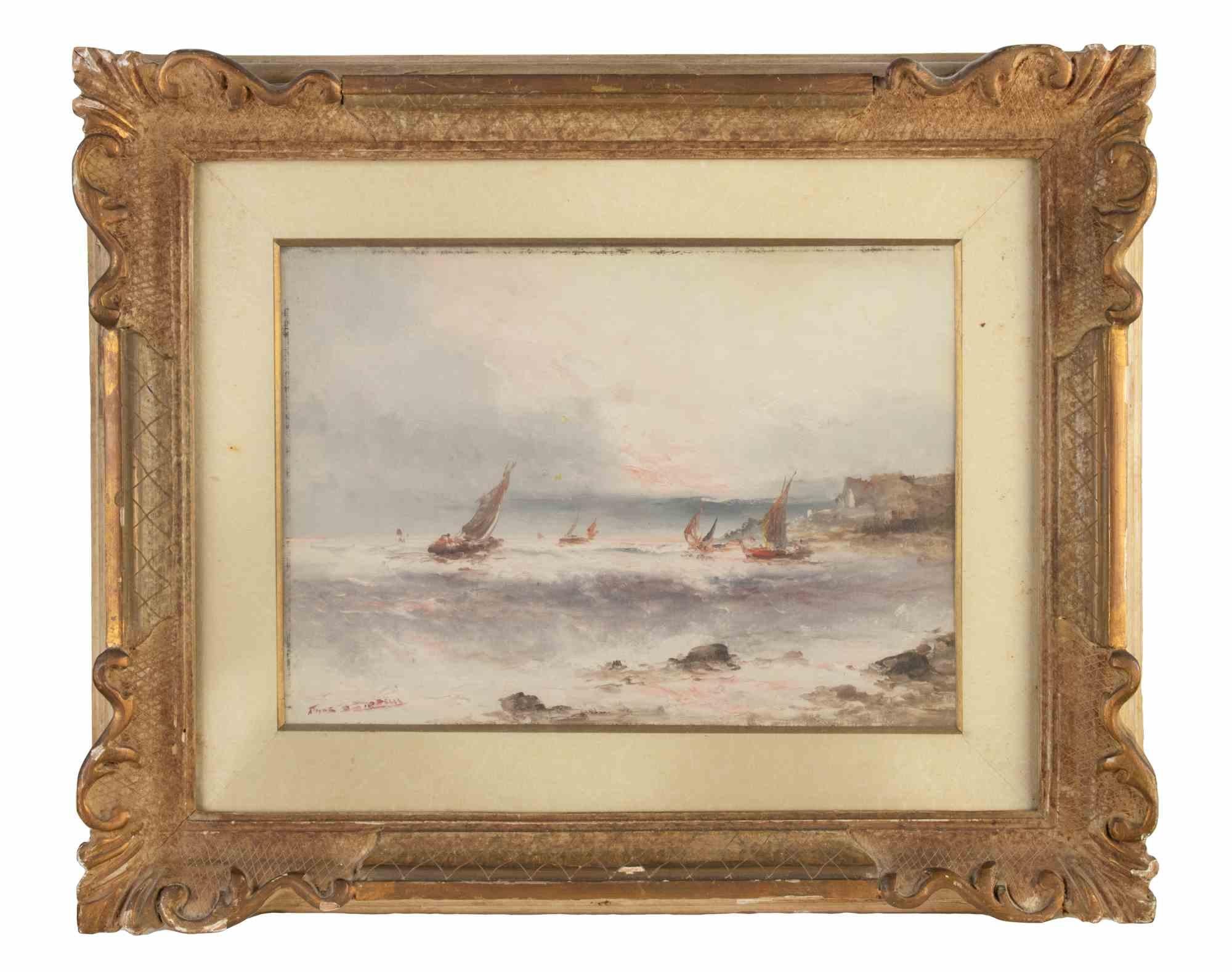 Seascape is a modern artwork realized by Athos Brioschi in mid-20th Century

Mixed colored oil on canvas.

Hand signed on the lower margin.

Includes frame: 54x44 cm