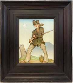 "Georgia Moonshiner, c. 1935" by Athos Menaboni (1895-1990) American WPA Era Oil