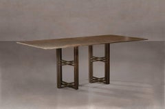 Table de salle à manger Athwart - Acier patiné - XL