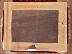 Atico dipinto olio su tavola raffigurazione di vergine maria, IXX SECOLO