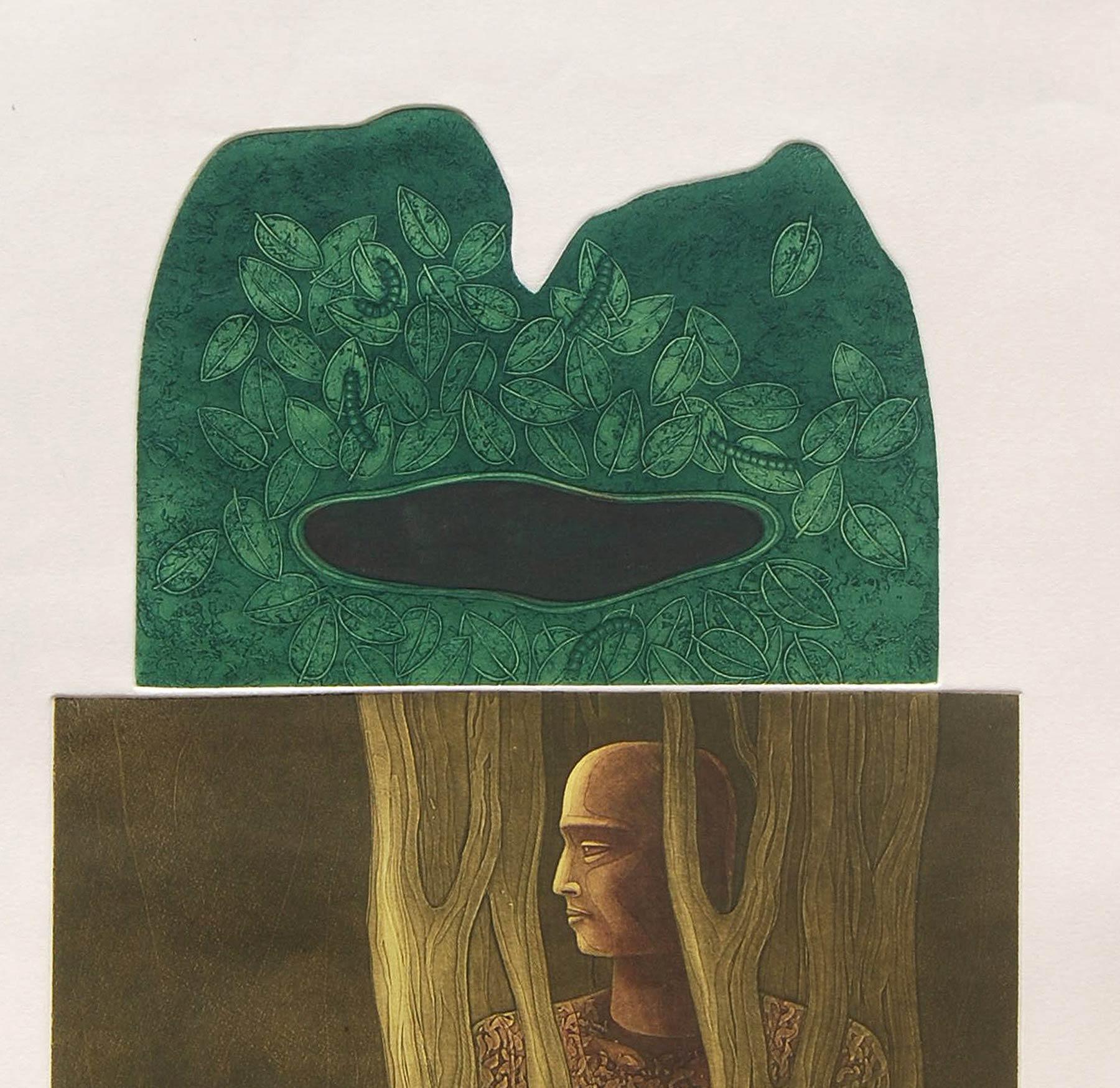 Figurativo, Albero, Incisione su carta, Greene & Greene dell'artista indiano 