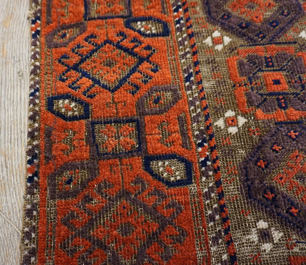 Late 19th Century Atique Baluch Turkmen Rug 3'0