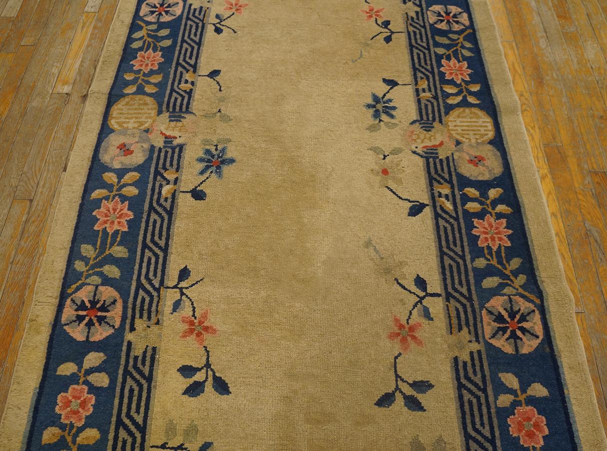 Wool Atique Chinese Rug 4' 2'' x12' 0''  For Sale