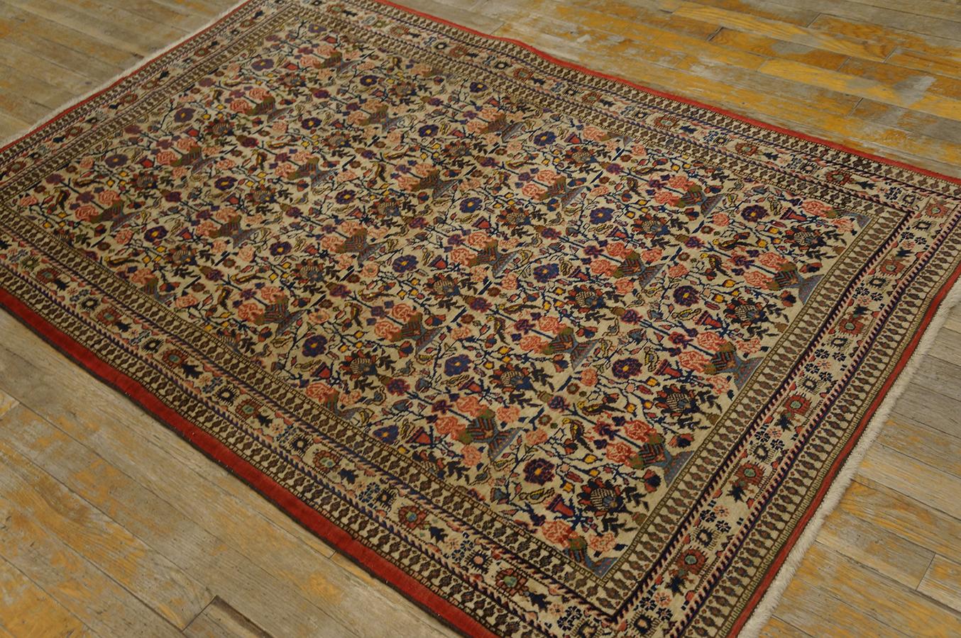 Mid 20th Century Persian Qum Carpet ( 3'5