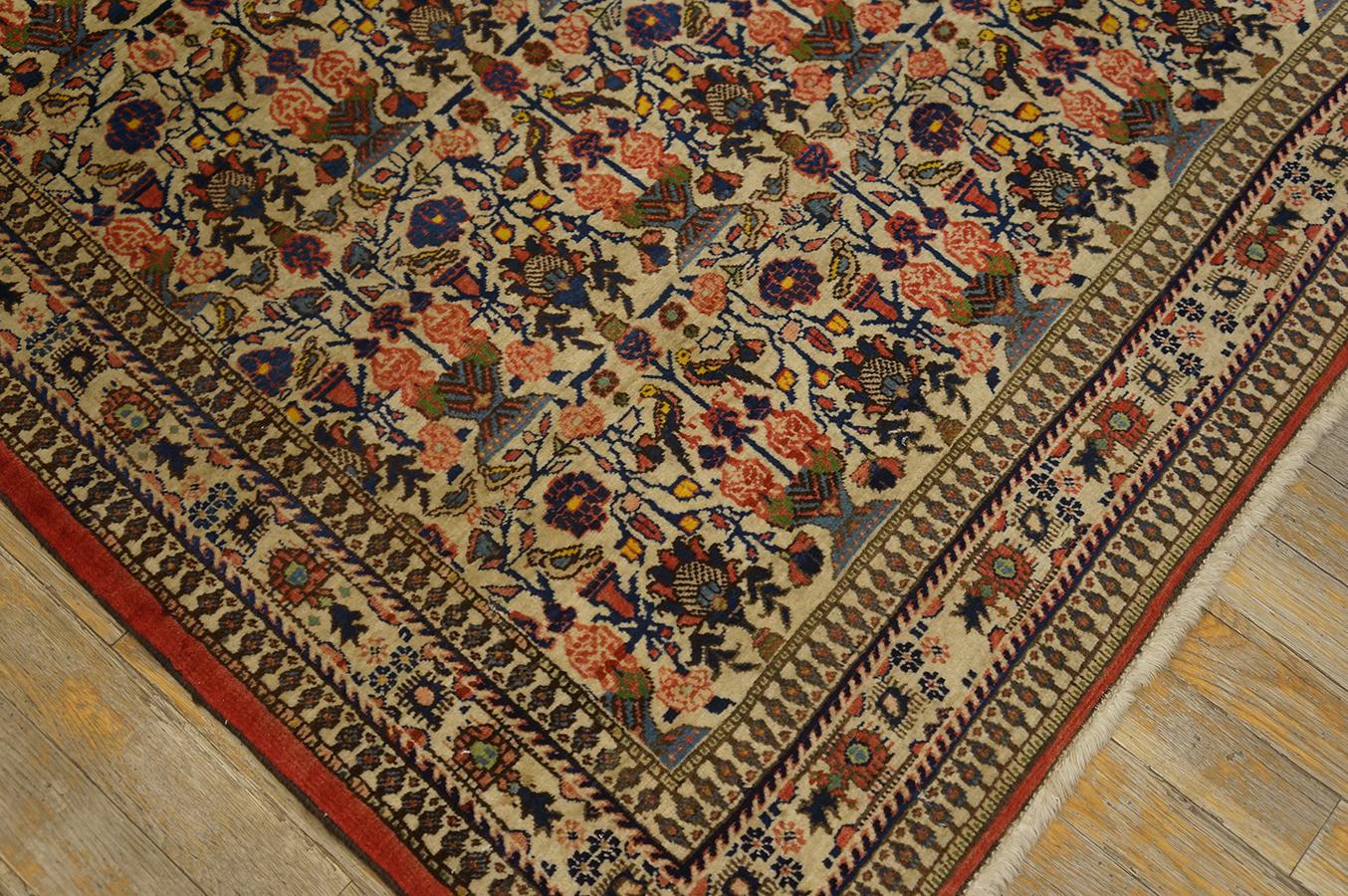 Mid-20th Century Mid 20th Century Persian Qum Carpet ( 3'5