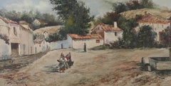 Atir - 1913 Oil, A Street in Galicia
