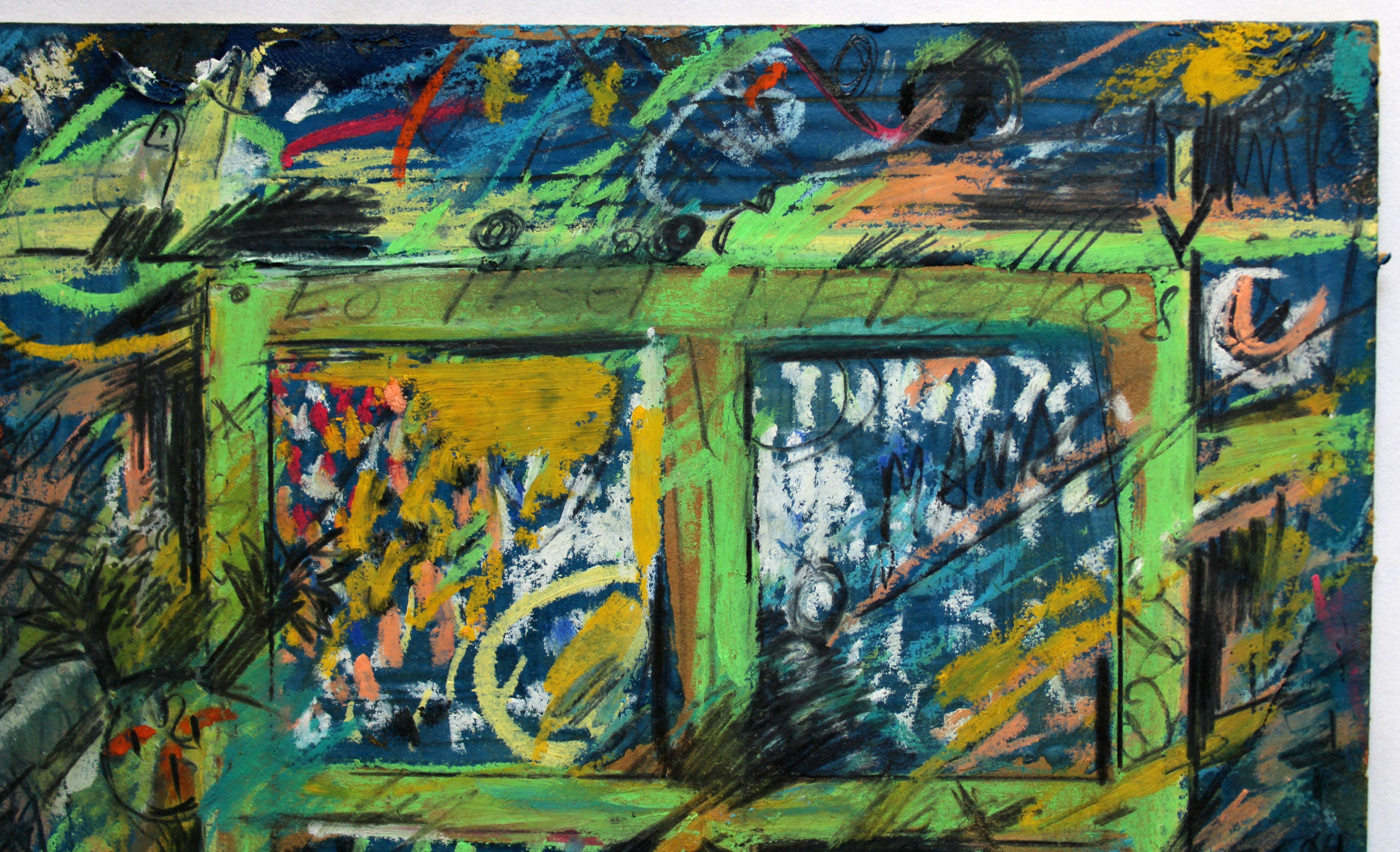 Sogno. 1993, cartone, tecnica mista, 20x15 cm - Interior Painting Grigio di Atis Ievins