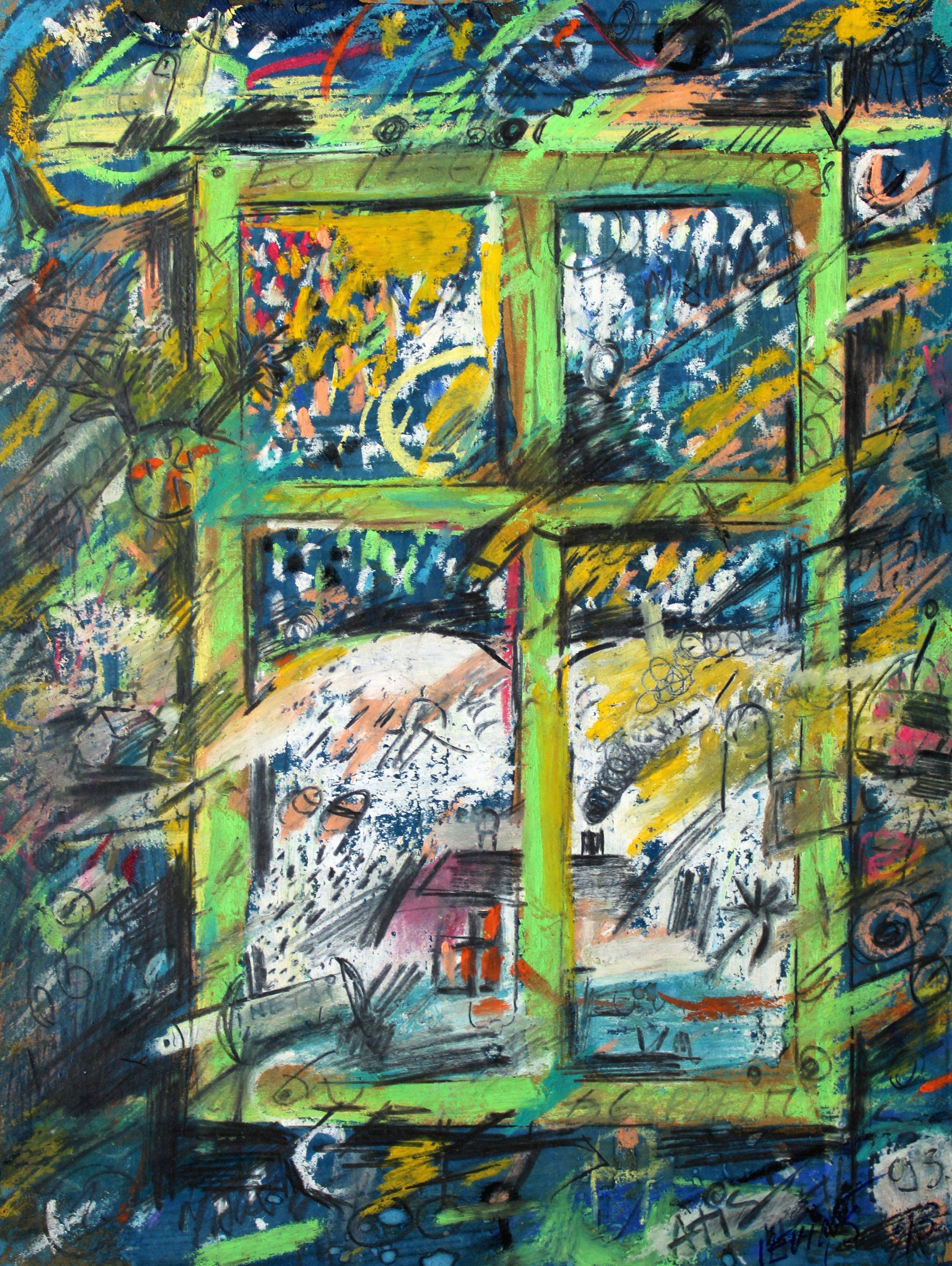 Sueño 1993, cartón, técnica mixta, 20x15 cm