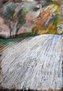Flight over the ground. 1996, paper, mixed media, 29x20.5 cm
